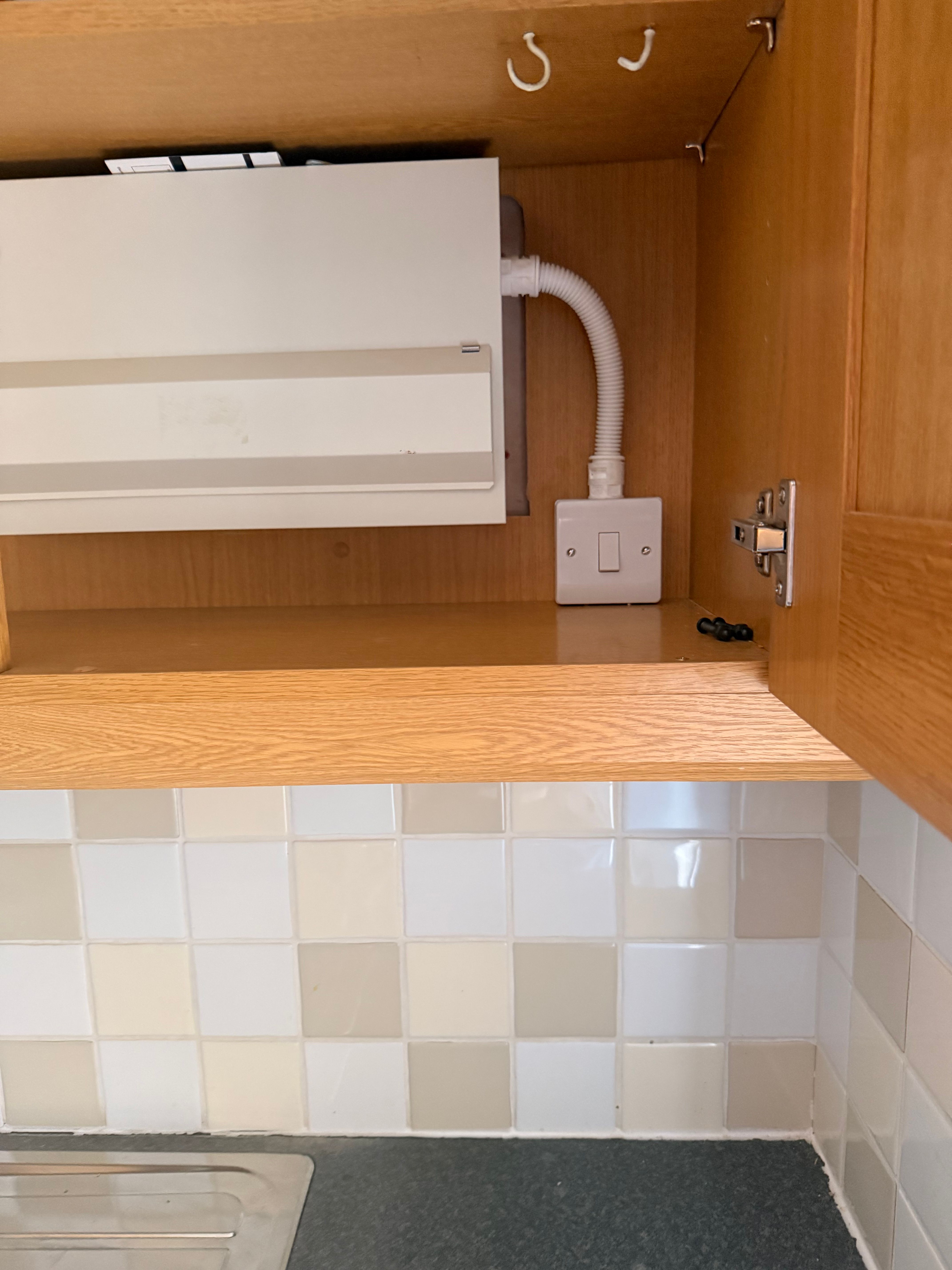 Cupboard switch installation